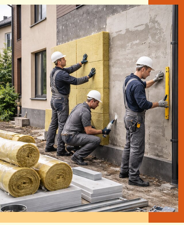 Утепление таунхауса в Карпинске от 7393 руб/м2 — комплекс под ключ | ТепломастерКпн