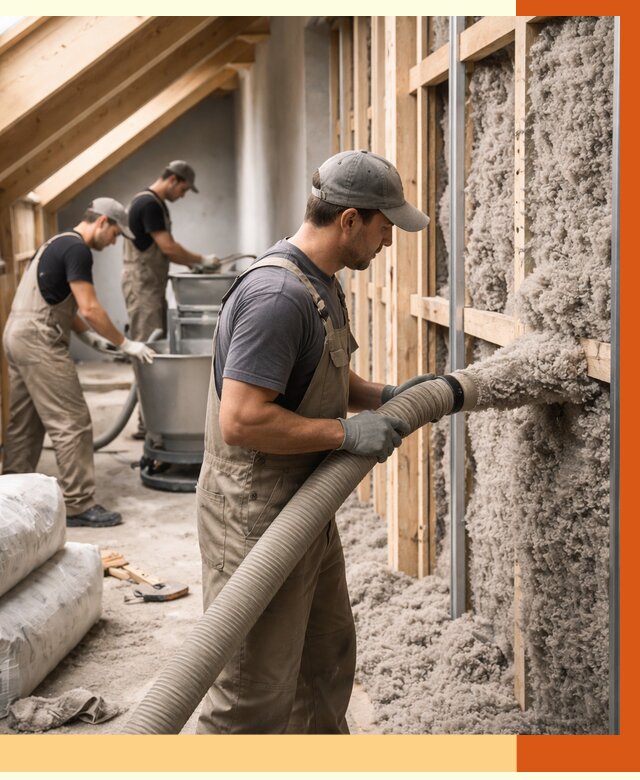 Утепление таунхауса эковатой в Карпинске от 2259 руб./м² — монтаж и задувка | ТепломастерКпн