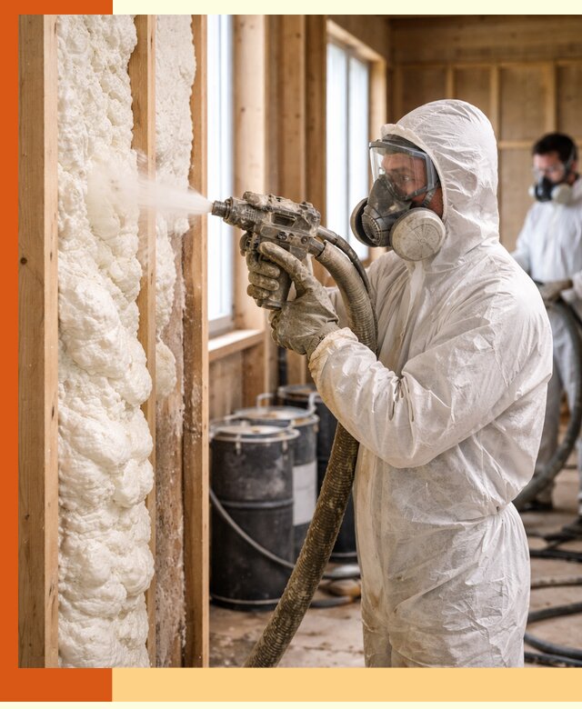 Утепление каркасного дома пенополиуретаном в Карпинске