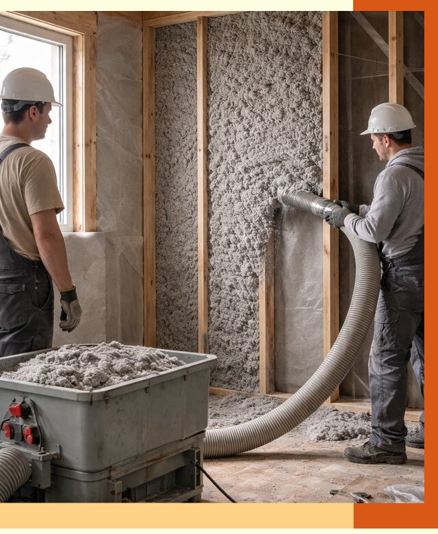 Утепление каркасного дома эковатой в Карпинске от 1848 руб. | ТепломастерКпн