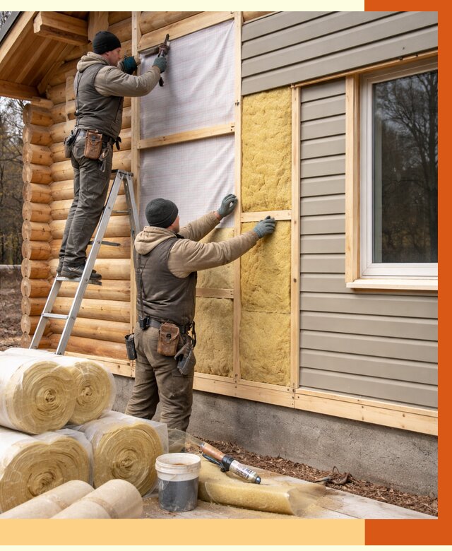Утепление деревянного дома в Карпинске от 6366 руб./м2 — заказать работы | ТепломастерКпн