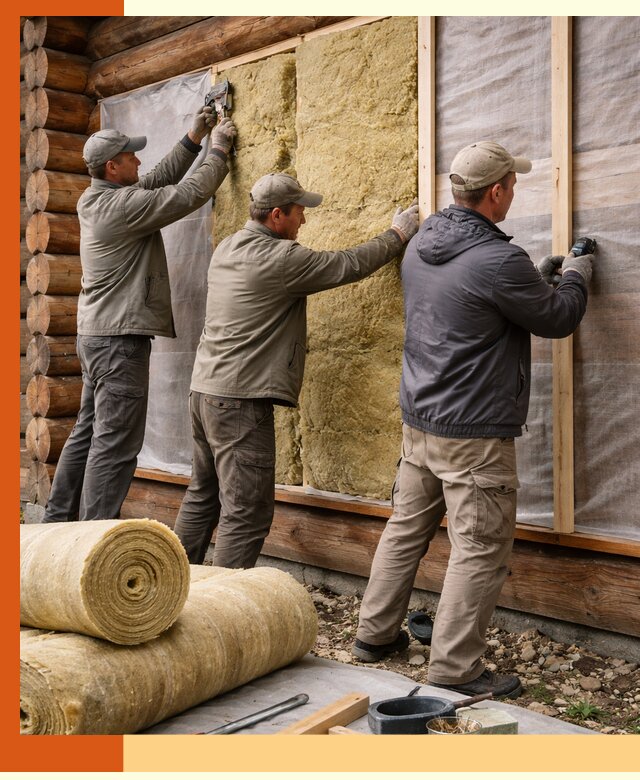 Утепление деревянного дома в Карпинске эффективными технологиями