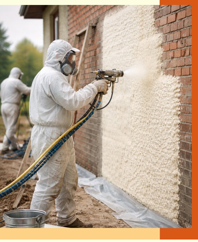 Утепление кирпичного дома ППУ в Карпинске под ключ от 6674 руб. | ТепломастерКпн