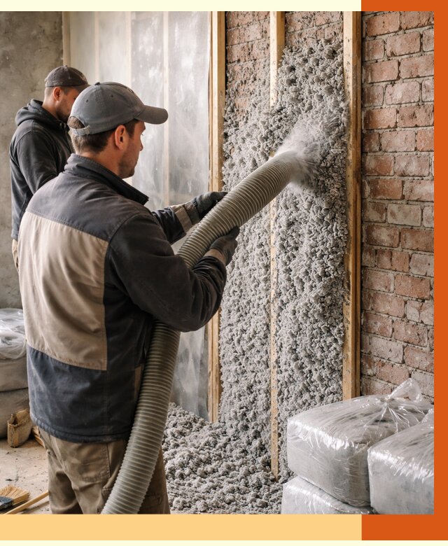 Утепление кирпичного дома эковатой в Карпинске от 2413 руб./м² | ТепломастерКпн