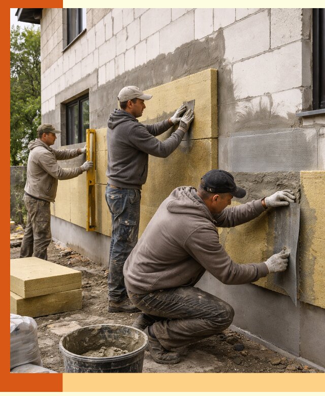 Утепление дома из газобетона в Карпинске качественно и долговечно