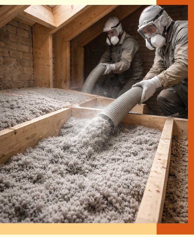 Утепление коттеджа эковатой в Карпинске от 2567 руб./м² — комплексная задувка и монтаж | ТепломастерКпн