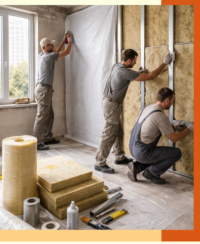 Утепление квартиры в Карпинске от 4621 руб/м2 — утеплить квартиру изнутри и снаружи | ТепломастерКпн