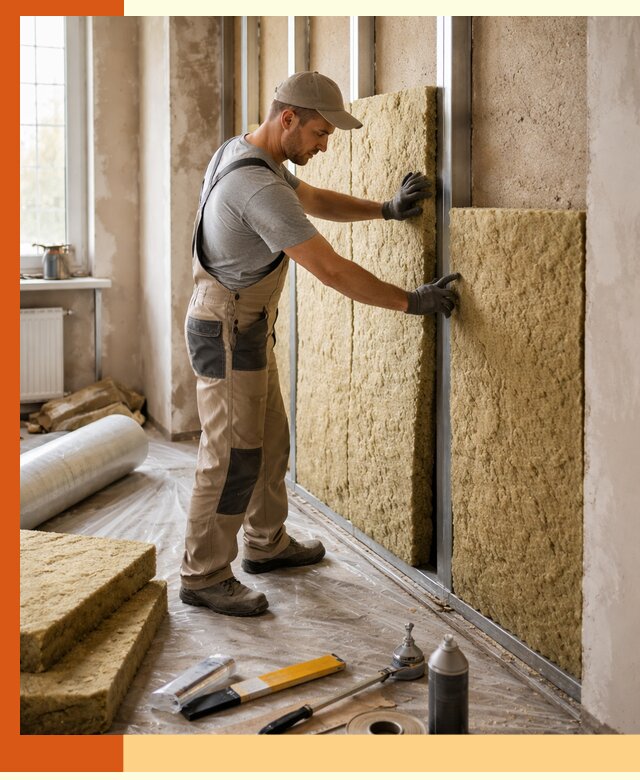 Утепление квартиры в Карпинске — комплексная теплоизоляция стен и полов