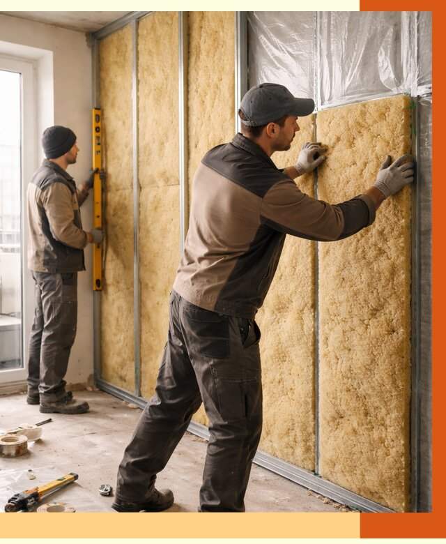 Утепление квартиры изнутри в Карпинске от 4467 руб. за м2 | Проф. работы ТепломастерКпн