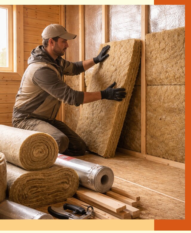 Утепление бани в Карпинске под ключ от 4621 руб./м2 — утеплить потолок, пол и стены | ТепломастерКпн