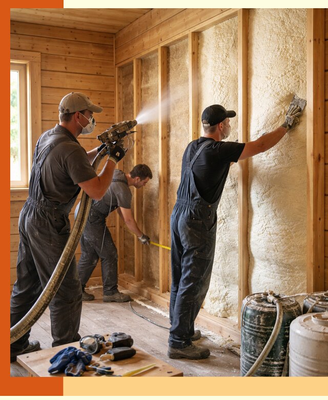 Утепление бани пенополиуретаном (ППУ) в Карпинске