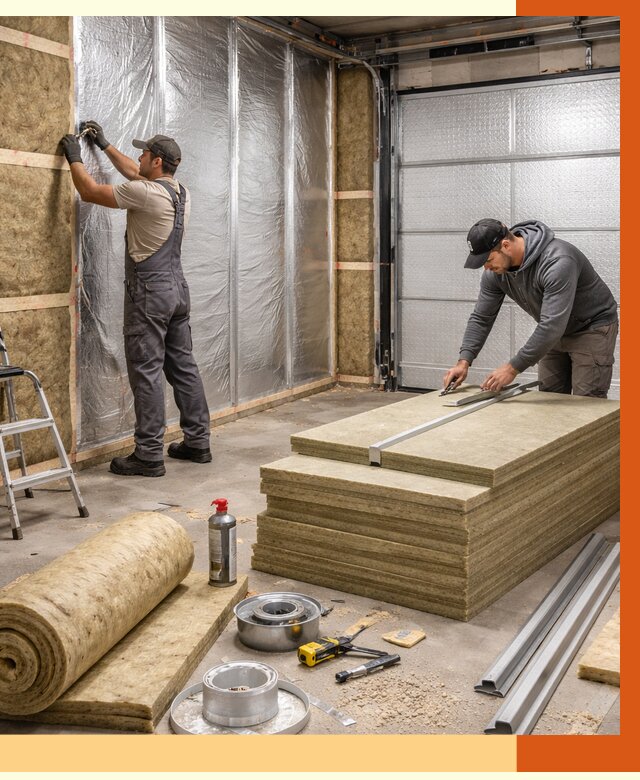 Утепление гаража в Карпинске от 4621 руб/м2 — комплексное утепление ворот и стен | ТепломастерКпн