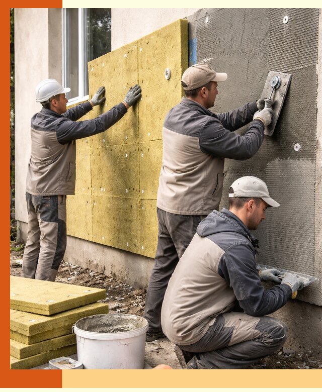 Утепление фасада под штукатурку в Карпинске — энергоэффективная технология