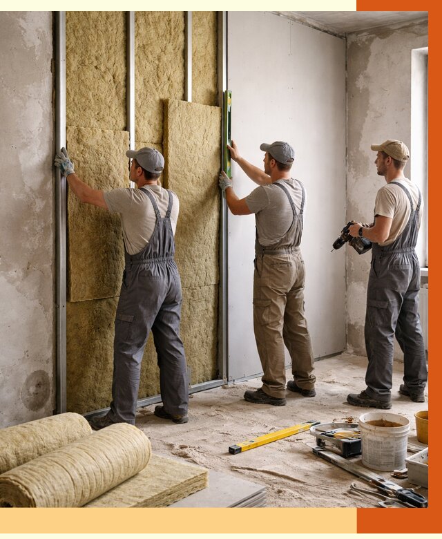 Утепление стен изнутри в Карпинске от 2310 руб/м² под ключ | ТепломастерКпн