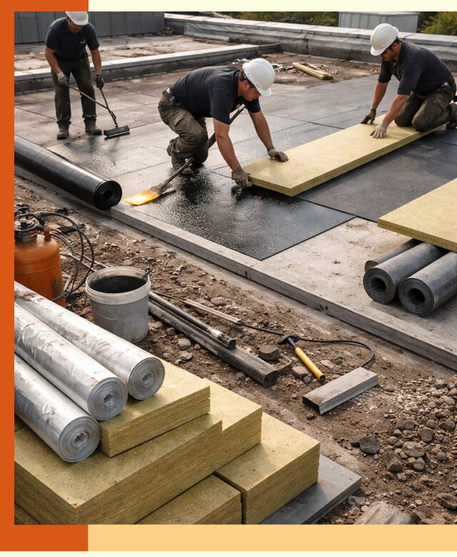 Утепление плоской крыши в Карпинске — надежная теплоизоляция и герметизация