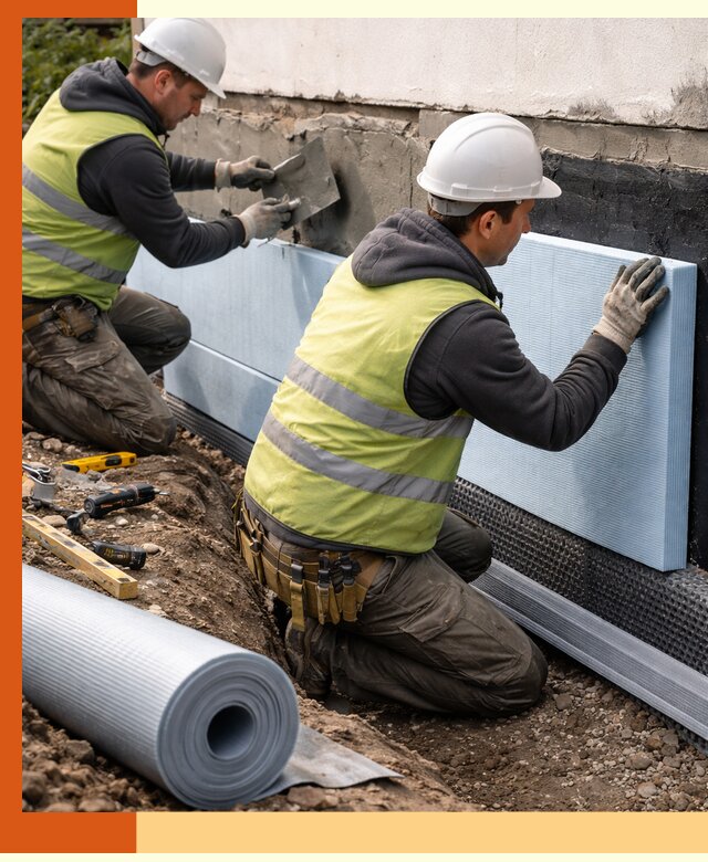 Утепление фундамента снаружи в Карпинске — профессиональная теплоизоляция