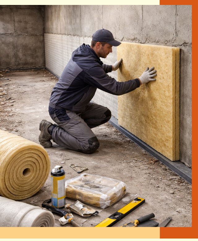 Утепление фундамента изнутри в Карпинске от 4313 руб./м2 — работы под ключ | ТепломастерКпн