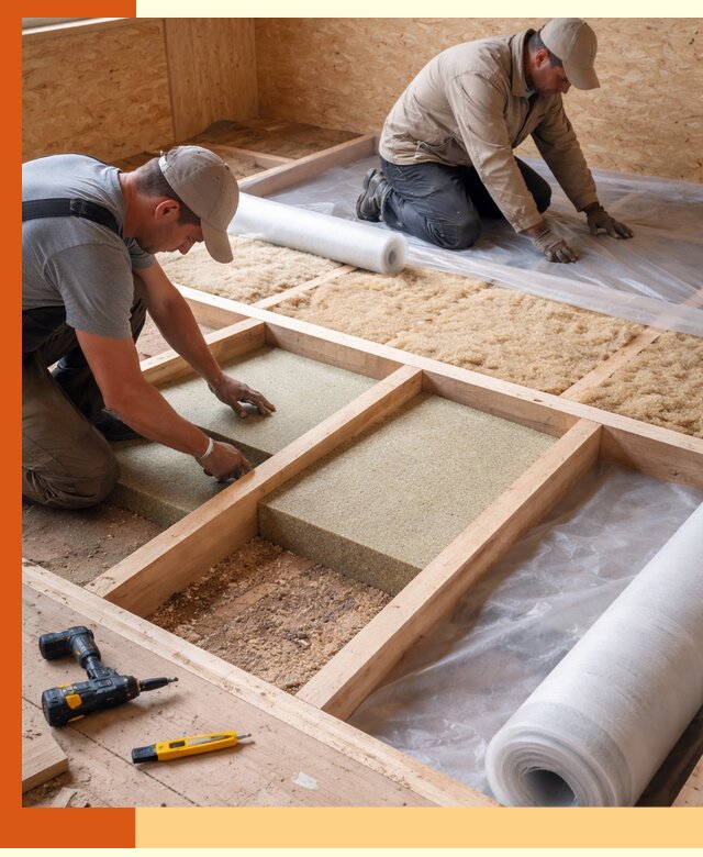 Профессиональное утепление деревянного пола в Карпинске