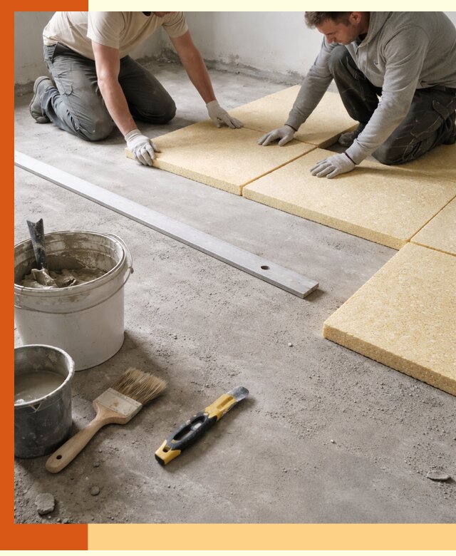 Утепление бетонного пола в Карпинске профессионально и недорого