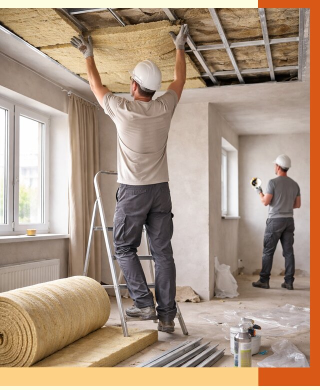 Утепление потолка в частном доме в Карпинске от 975 руб./м² — работы под ключ | ТепломастерКпн