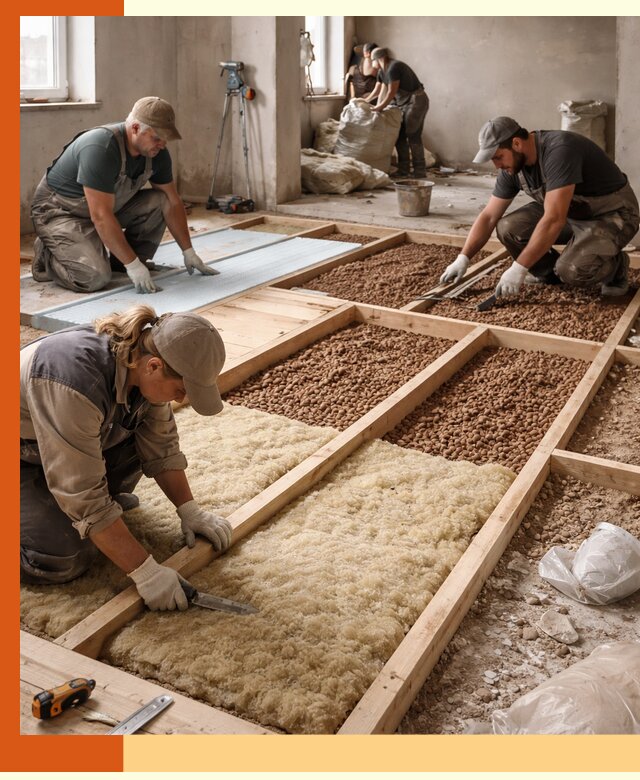 Утепление перекрытий жилых и промышленных зданий в Карпинске