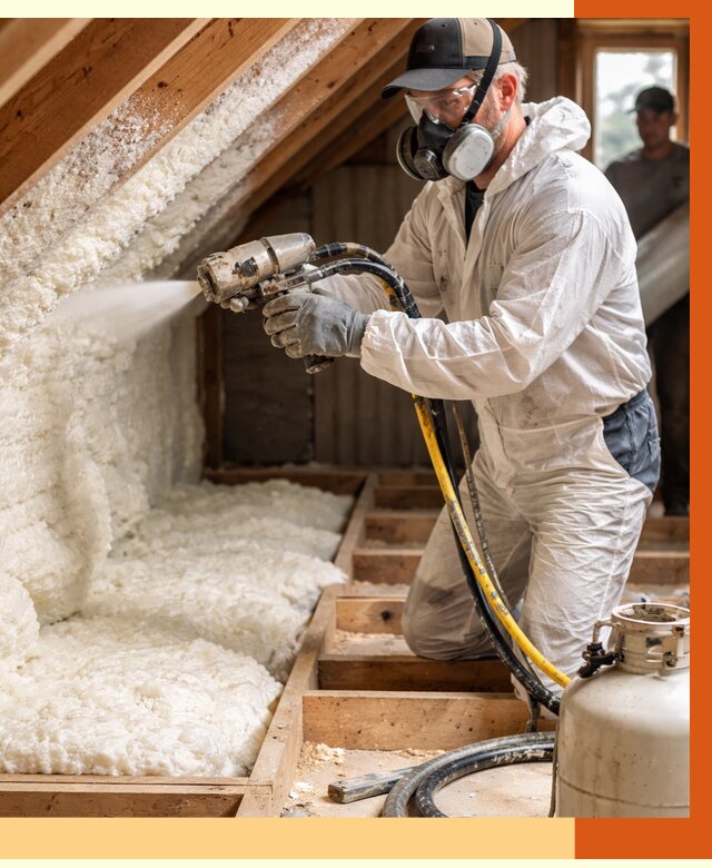 Утепление чердака ППУ в Карпинске от 8851 руб./м2 — услуга под ключ | ТепломастерКпн