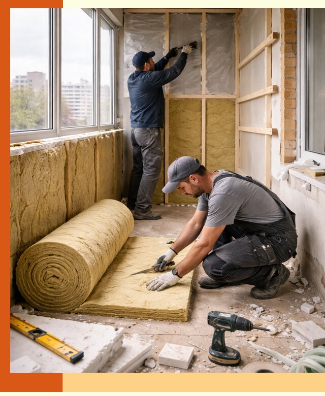 Утепление балкона под ключ в Карпинске качественно и быстро