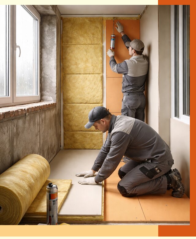 Утепление лоджии под ключ в Карпинске от 6674 руб/м2 — комплексное решение | ТепломастерКпн