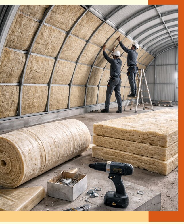 Утепление арочного ангара в Карпинске от 3286 руб./м2 под ключ | ТепломастерКпн