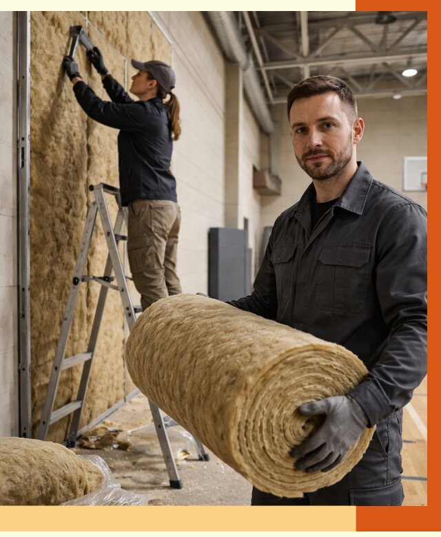 Утепление спортзала в Карпинске от 7701 руб/м2 — комплексное утепление под ключ | ТепломастерКпн