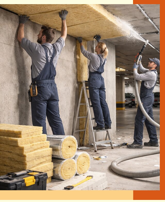 Утепление паркинга в Карпинске от 6982 руб./м2 — работы под ключ | ТепломастерКпн