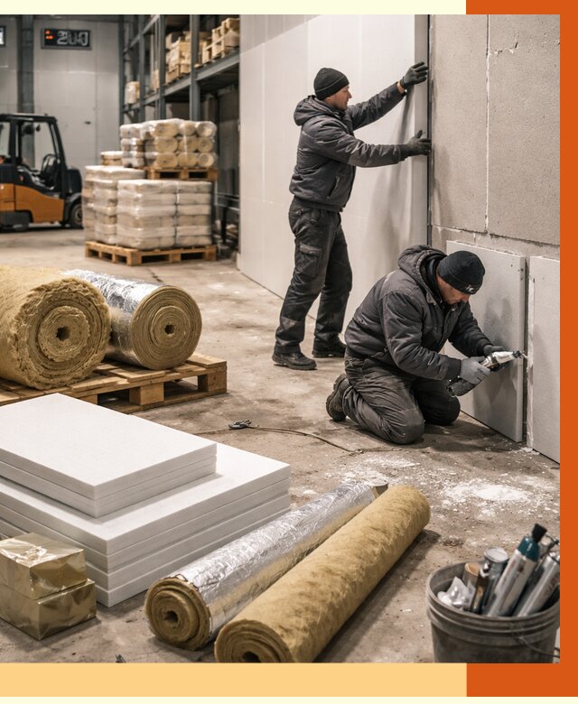 Утепление холодного склада в Карпинске от 8728 руб/м2 — комплексное под ключ | ТепломастерКпн