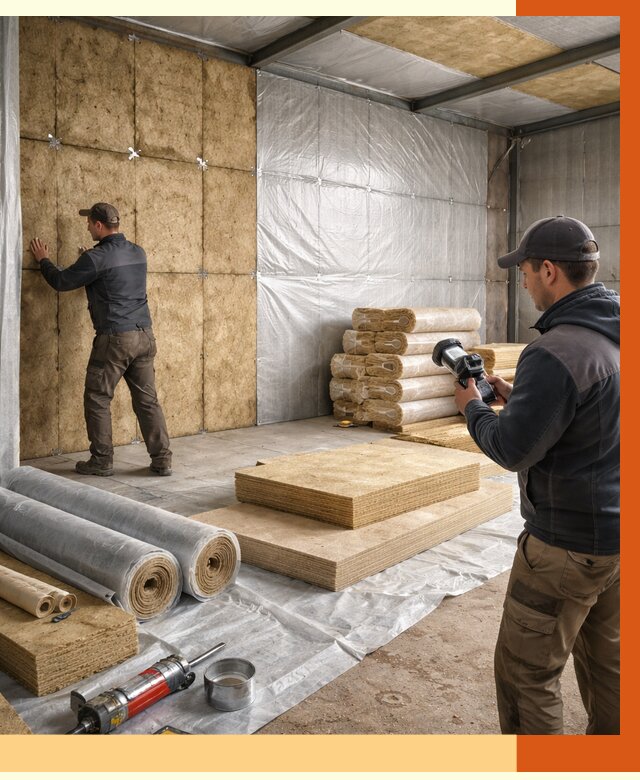 Утепление теплого склада в Карпинске под ключ от 11808 руб/м² | ТепломастерКпн