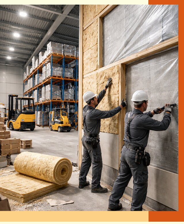 Утепление склада с техникой в Карпинске от 4313 руб./м2 — комплексно под ключ | ТепломастерКпн