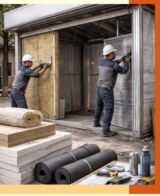 Утепление павильона шаурма в Карпинске под ключ от 1232 руб. за м² | ТепломастерКпн