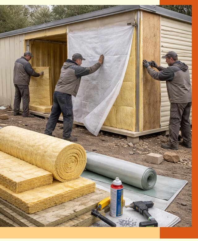 Утепление строительной бытовки в Карпинске от 12835 руб. под ключ | ТепломастерКпн