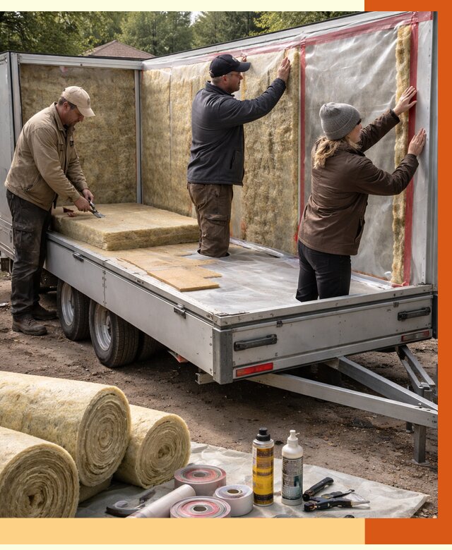 Утепление прицепа в Карпинске под ключ от 12835 руб. — комплекс от ТепломастерКпн