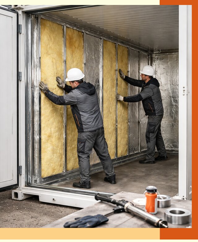 Утепление рефрижераторного контейнера в Карпинске от 46206 руб./м² | ТепломастерКпн