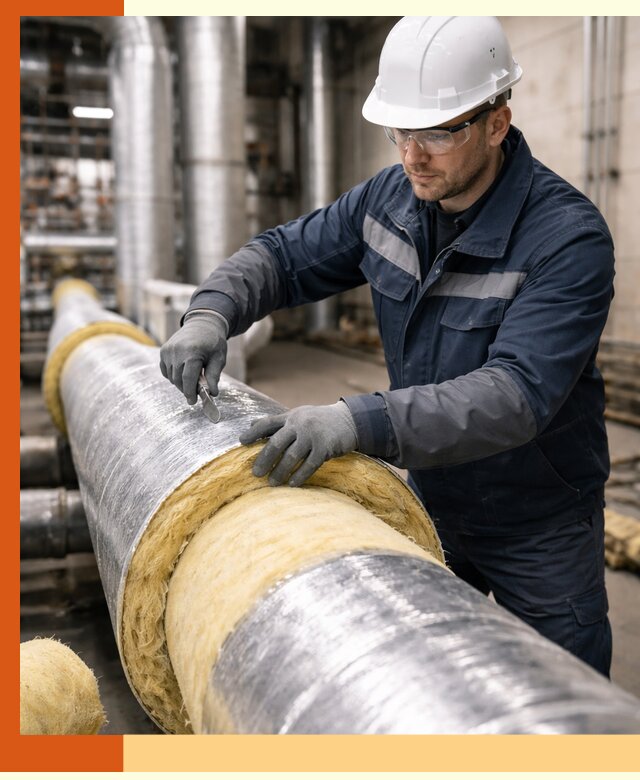 Утепление технологического оборудования и заводских установок в Карпинске