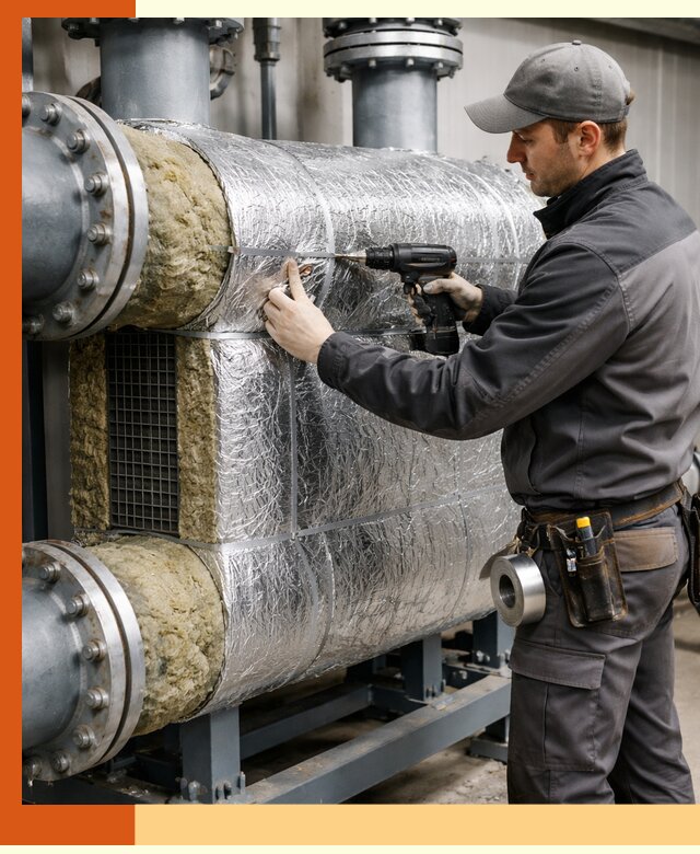 Утепление теплообменника в Карпинске — профессиональная теплоизоляция оборудования