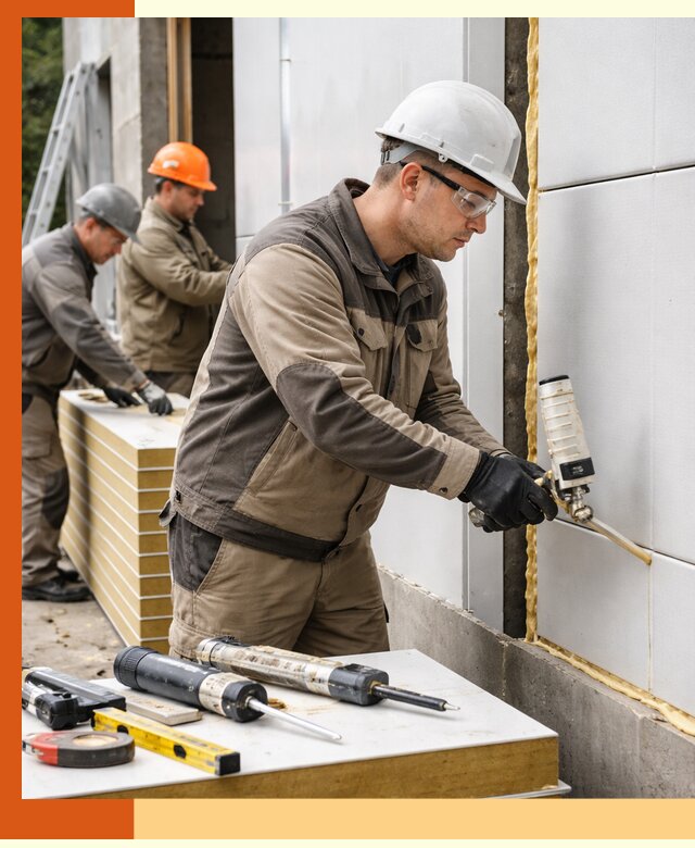 Утепление сэндвич-панелей пенополиуретаном в Карпинске
