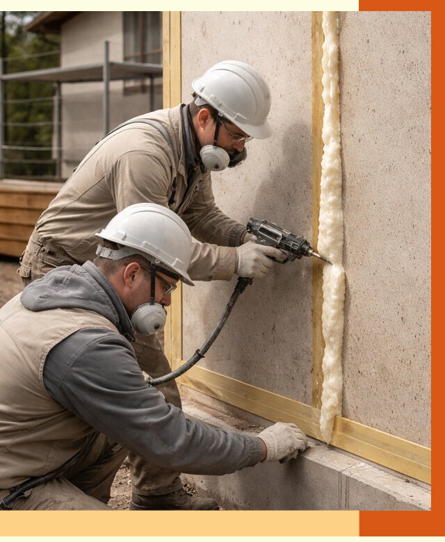 Утепление сип панелей ППУ в Карпинске от 4929 руб. под ключ | ТепломастерКпн