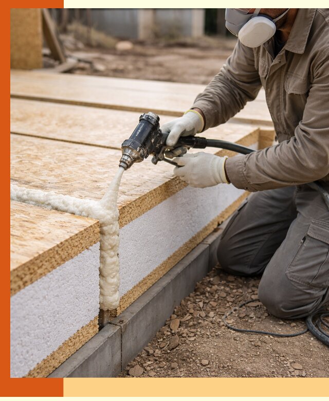 Утепление СИП-панелей пенополиуретаном (ППУ) в Карпинске