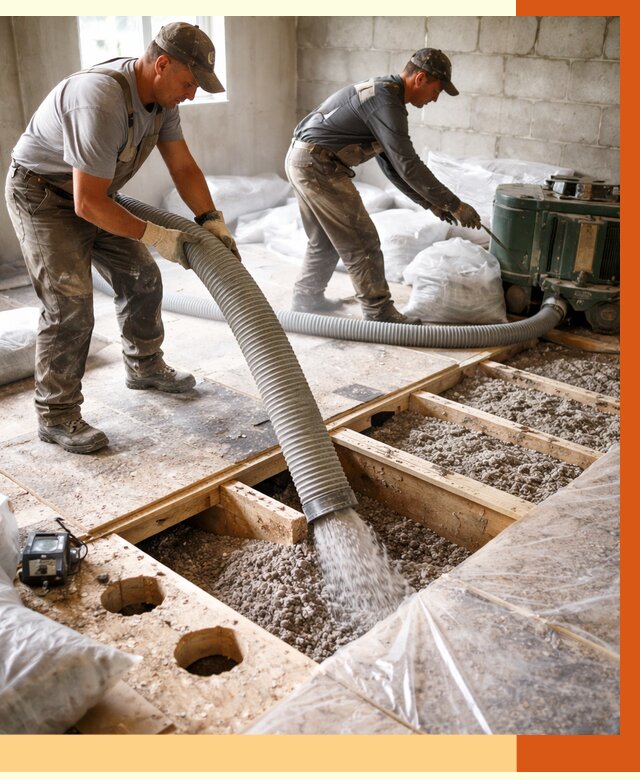 Заполнение пустот перекрытий в Карпинске от 4621 руб. под ключ | ТепломастерКпн