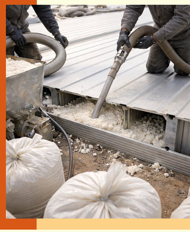 Заполнение пустот кровельных панелей пенными и мокрыми герметиками в Карпинске