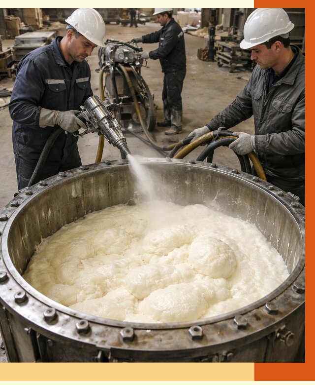 Заливка ППУ в емкости в Карпинске от 7444 руб. — утепление емкости под ключ | ТепломастерКпн