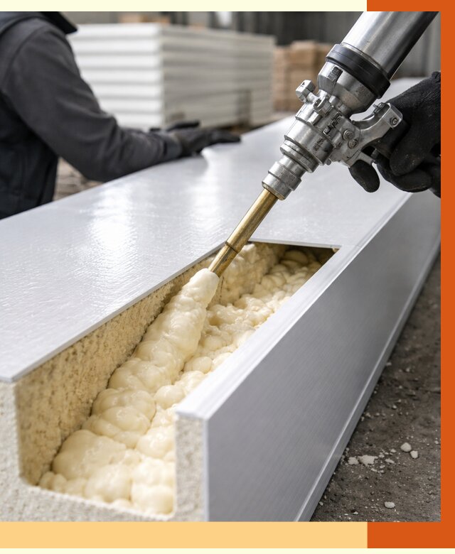 Заполнение пустот холодильных панелей в Карпинске от 7701 руб. | ТепломастерКпн