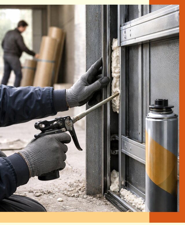 Заполнение пустот ворот в Карпинске от 4621 руб. — заливка ППУ, утепление под ключ | ТепломастерКпн