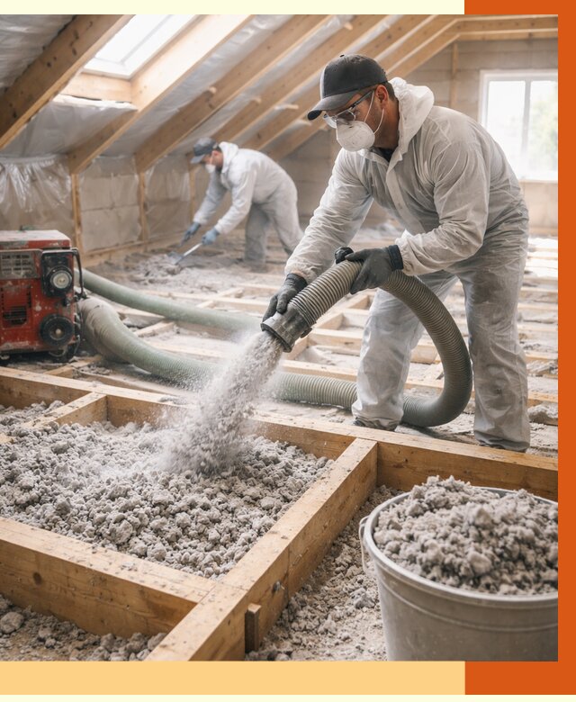 Утепление эковатой в Карпинске от 3029 руб./м2 — монтаж и задувка | ТепломастерКпн