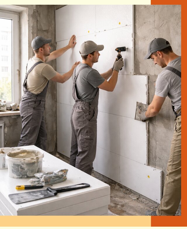 Утепление пенопластом домов и стен в Карпинске от 1900 руб. — ТепломастерКпн